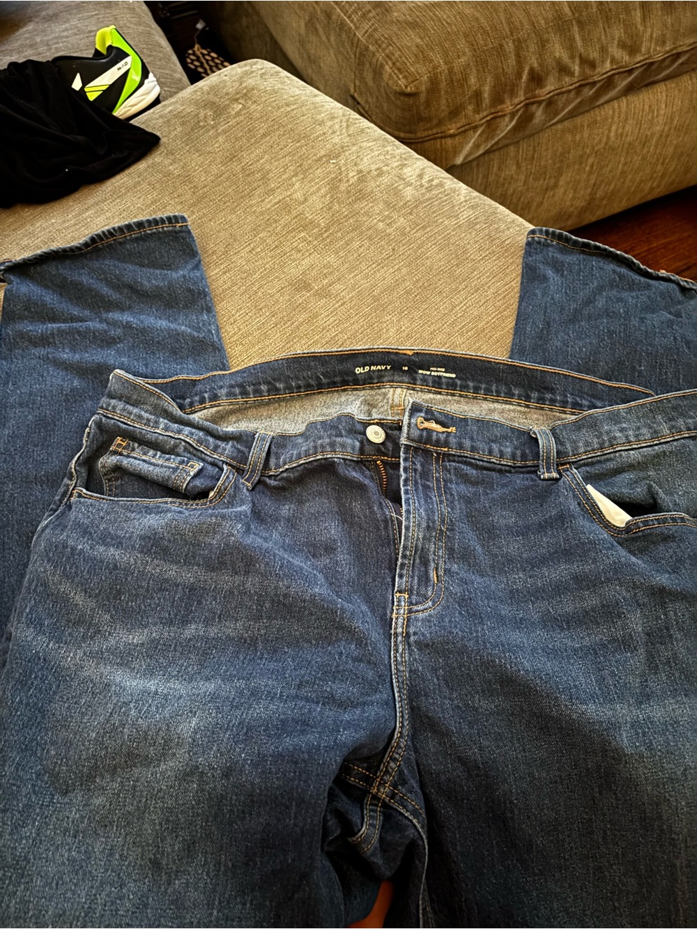 Old Navy Women’s Blue Straight-Leg Jeans mid-rise wow size 18